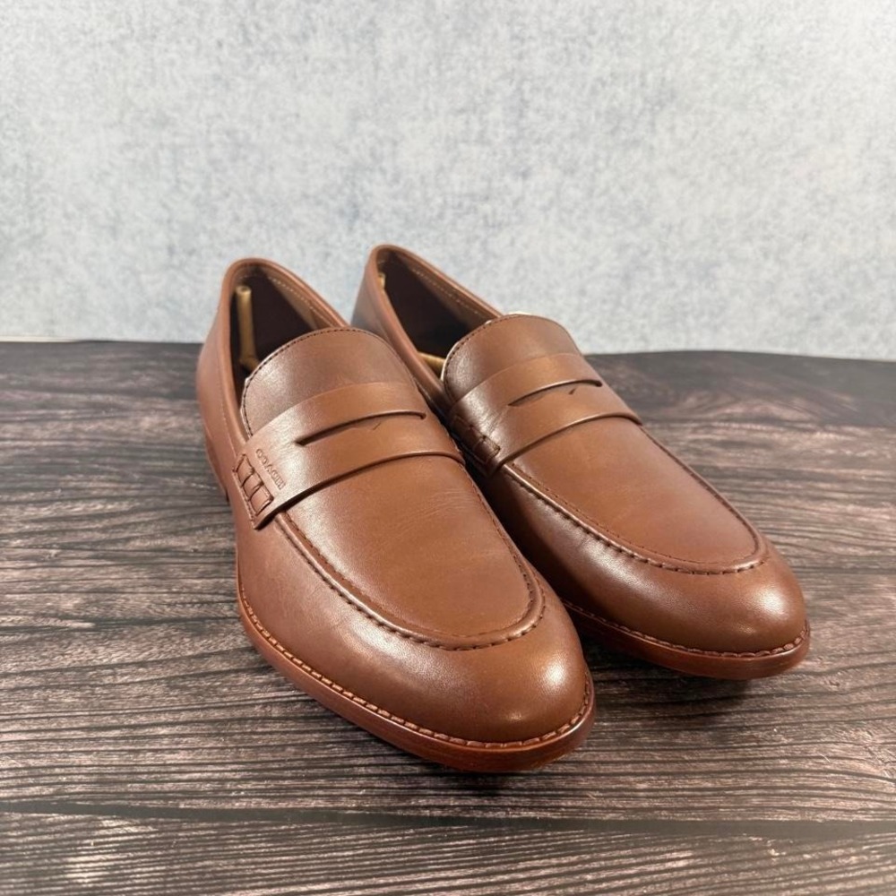Coach men's Declan brown leather loafers Size US 7 - Picture 3 of 6